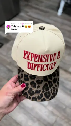 Replying to @Abby💕  it really is! I love it!  #hats #truckerhat #leopardprint #womenshats #hathair 