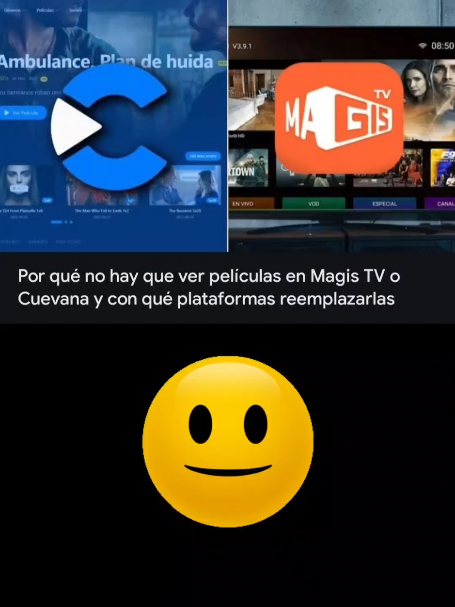 🎬🤣 MAGIS TV Y CUEVANA: “LO GRATIS TE SALE MÁS CARO” 🤣🎬 📰 La noticia Infobae básicamente dijo: “Si usas Magis TV o Cuevana, no solo eres pirata… también eres el cliente VIP de los hackers”. Estas apps son puro virus, robo de datos y mafias detrás de lo “gratis”. 🔎 El absurdo explicado con sarcasmo Bro, ¿en serio todavía en 2025 alguien cree en el “todo el cine gratis sin riesgos”? 😂 Es como pedirle a un extraño en la calle que te guarde la tarjeta de crédito “solo un ratito”. Magis TV y Cuevana son la definición de “pan para hoy, ransomware para mañana”. Te emocionas viendo Deadpool 3 gratis, y cuando terminas… también te robaron las claves del banco. Y ojo con la lógica: la gente se indigna por pagar 7 dólares de Netflix, pero se instala una APK random que pide “acceso completo a tu teléfono” como si nada. 🤦‍♂️ ¿Legalidad? Cero. ¿Seguridad? Menos diez. Pero claro, lo importante es ver Shrek 2 en mala calidad y con subtítulos de Google Translate. 💡 Moraleja viral y cruel La próxima vez que digas “qué inteligentes somos usando Magis TV”, recuerda que los verdaderos inteligentes son los que están vendiendo tus datos a mafias. 👉 Si quieres ver pelis sin pagar, mejor busca Pluto TV, Vix, Tubi o Plex: es gratis, legal y no te manda al cementerio digital. Traducción meme: Expectativa: “Estoy ahorrando dinero viendo pelis gratis”. Realidad: “Soy el nuevo inversionista principal de un hacker ruso”.