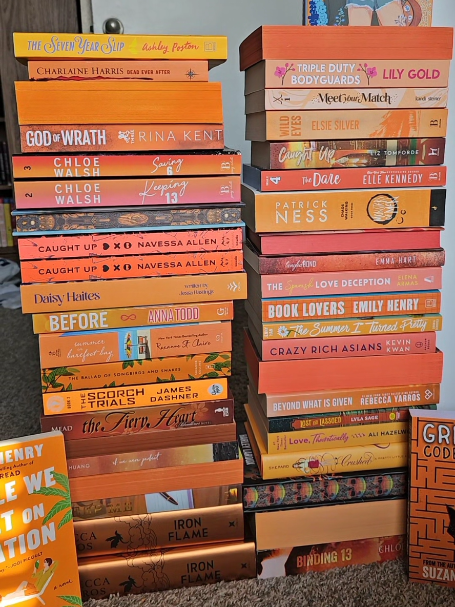 Replying to @nesser1990 #bookstack #orange #BookTok #bookswithkat #books 