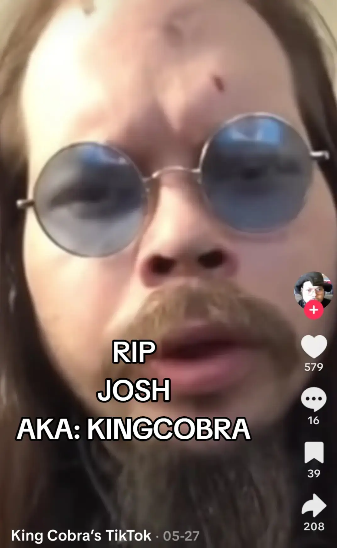 RIP King Cobra. It was so sad to see your father making the video to tell us you are gone. And how he found you broke my heart for him. You were such a cool dude that was unapologetically you. Thanks for the laughs. I hope you and Ozzy are living it up with 72 goth girls. 😃   