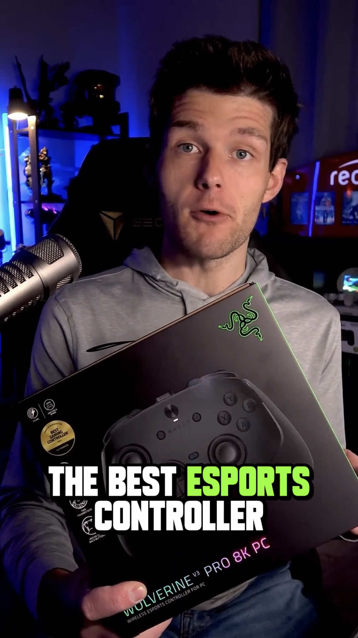 Razer just dropped one of the fastest wireless controllers ever made. 👀 The Wolverine V3 Pro 8K PC is packing an 8,000 Hz polling rate - no cables involved. Combine that with the extra back buttons and bumper buttons, customizable HyperTriggers, swappable thumbsticks, and tactile clicky feel? Great stuff. 👌 It’s absolutely one of the best esports controllers out there right now. Big thanks to @Razer for sending one my way! #pc #pcgaming #razer #GamingOnTikTok #esports 