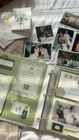 Here is your sign to scrapbook your wedding 🤍 #weddingtok #scrapbooking 