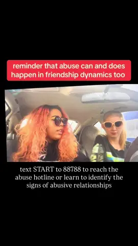 this video is hard to watch, but friendship abuse isn’t talked about enough. it breaks my heart to know i ever thought this was normal. real friendship isn’t about power and control. it doesn’t rely on fear, intimidation or manipulation. this relationship crossed my boundaries, isolated me, tore down my self esteem and caused me physical harm, yet it took me years to see it for what it really was. the lack of representation for abusive friendship dynamics rendered me unable to understand the toxic cycle i was trapped in. in fact, like many abuse victims, i idolized the person who caused me harm. and even now, years later, i still carry that emotional baggage at the core of who i am. so please, if you relate in the slightest, know that the friends who will uplift you are out there. true friendship exists and isn’t meant to be painful. #abuse #abuseawareness #toxicrelationship 