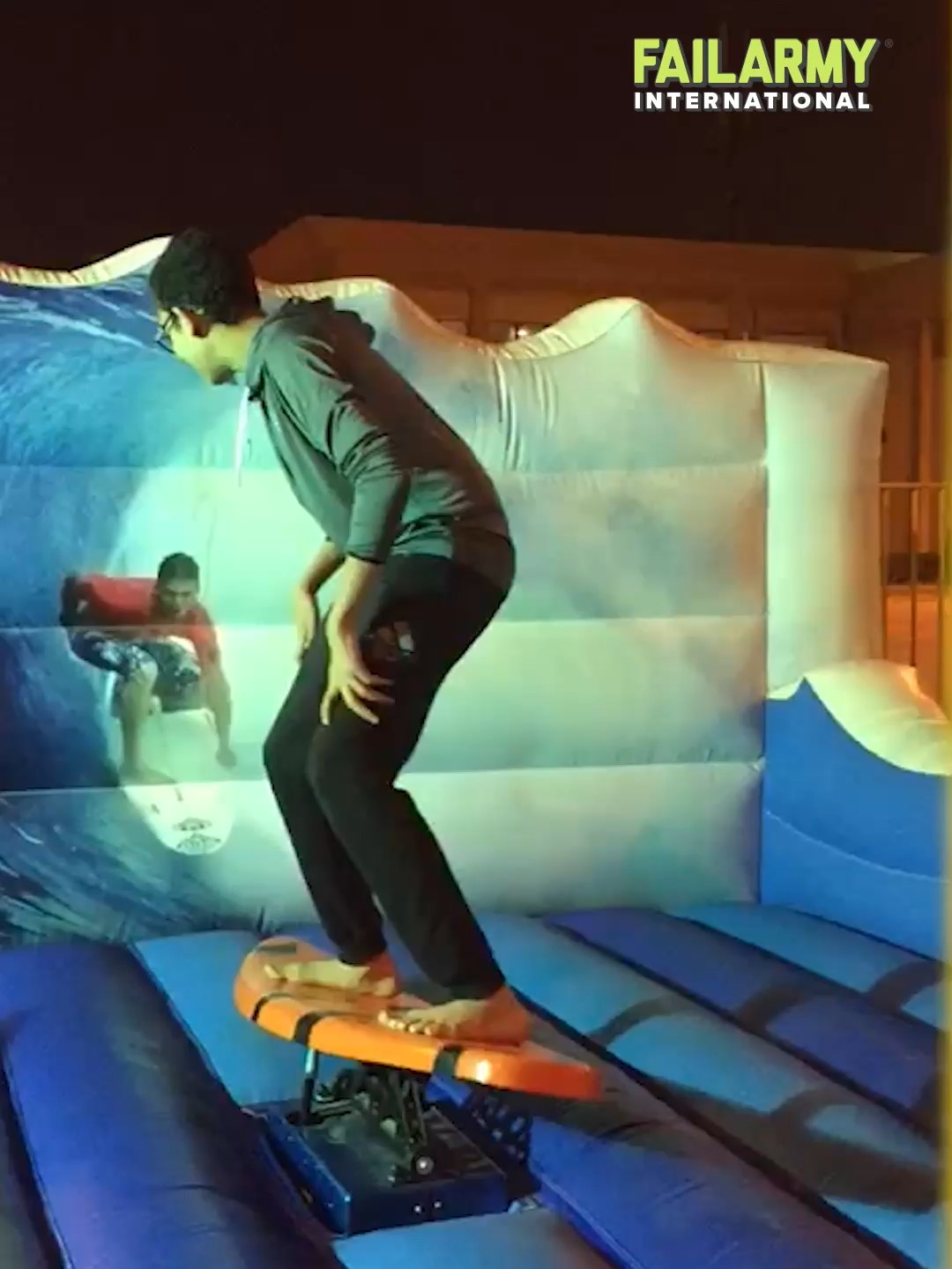 All the padding in there and THAT'S where he landed? 🏄 #fail #surfing #funny
