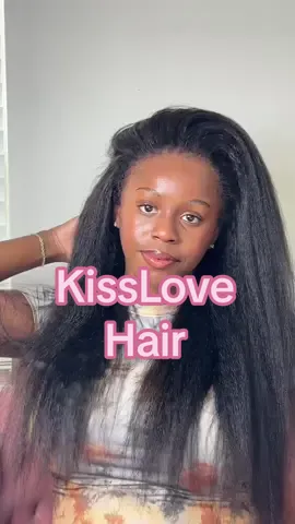 Girlies with type 4 hair… #kisslove #kisslovehair #360gluelesswig #kinkystraightwig @KissLove Hair @KissLove Hair Shop 