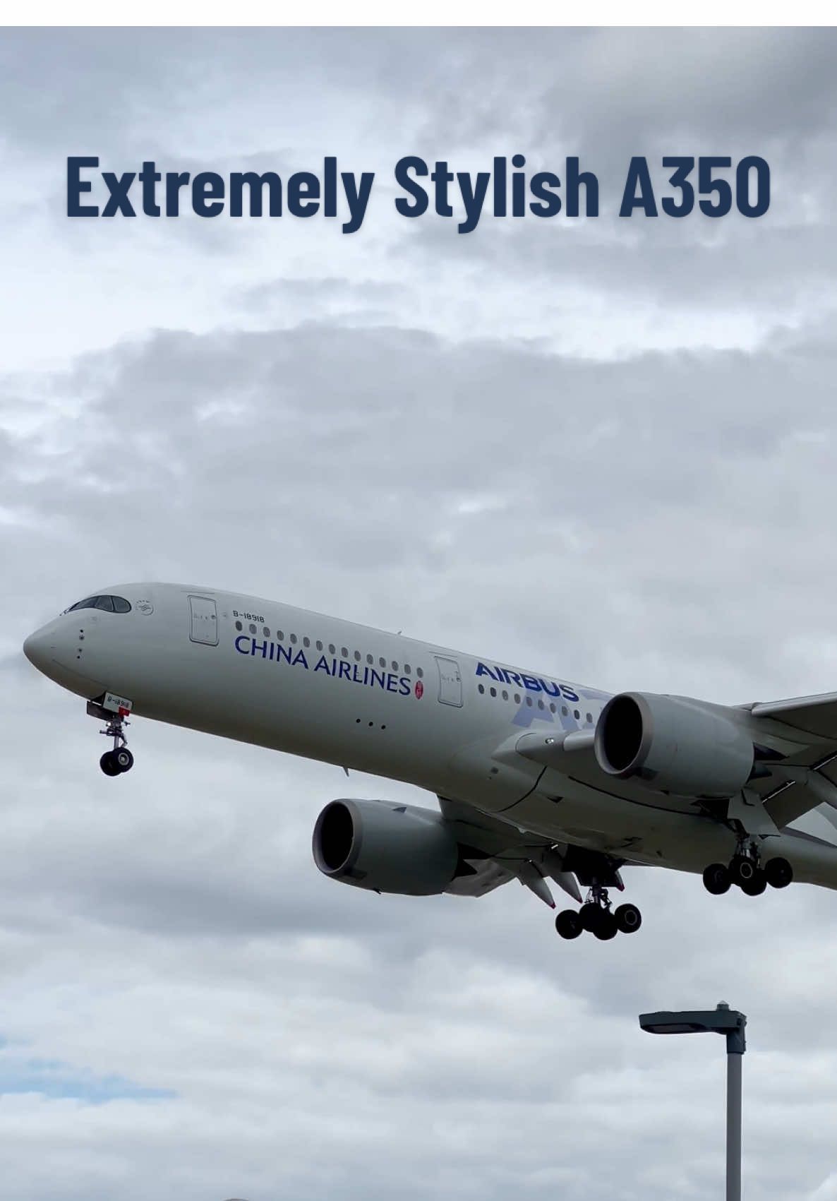 Witness the stylish approach of China Airlines Airbus A350-941 (registration B-18918) in its iconic Carbon Fibre – Airbus livery at [Airport Name]. This modern widebody, with MSN 239, entered service in late 2018 and continues to grace international skies with its blend of elegance and efficiency. Perfect for aviation fans and plane spotters—subscribe for more dreamliner landings, unique liveries, and aircraft insights! Hashtags #ChinaAirlines, #A350, #CarbonFiber , #PlaneSpotting, #AvGeek, @Heathrow Airport @Airbus @China Airlines @TikTok 