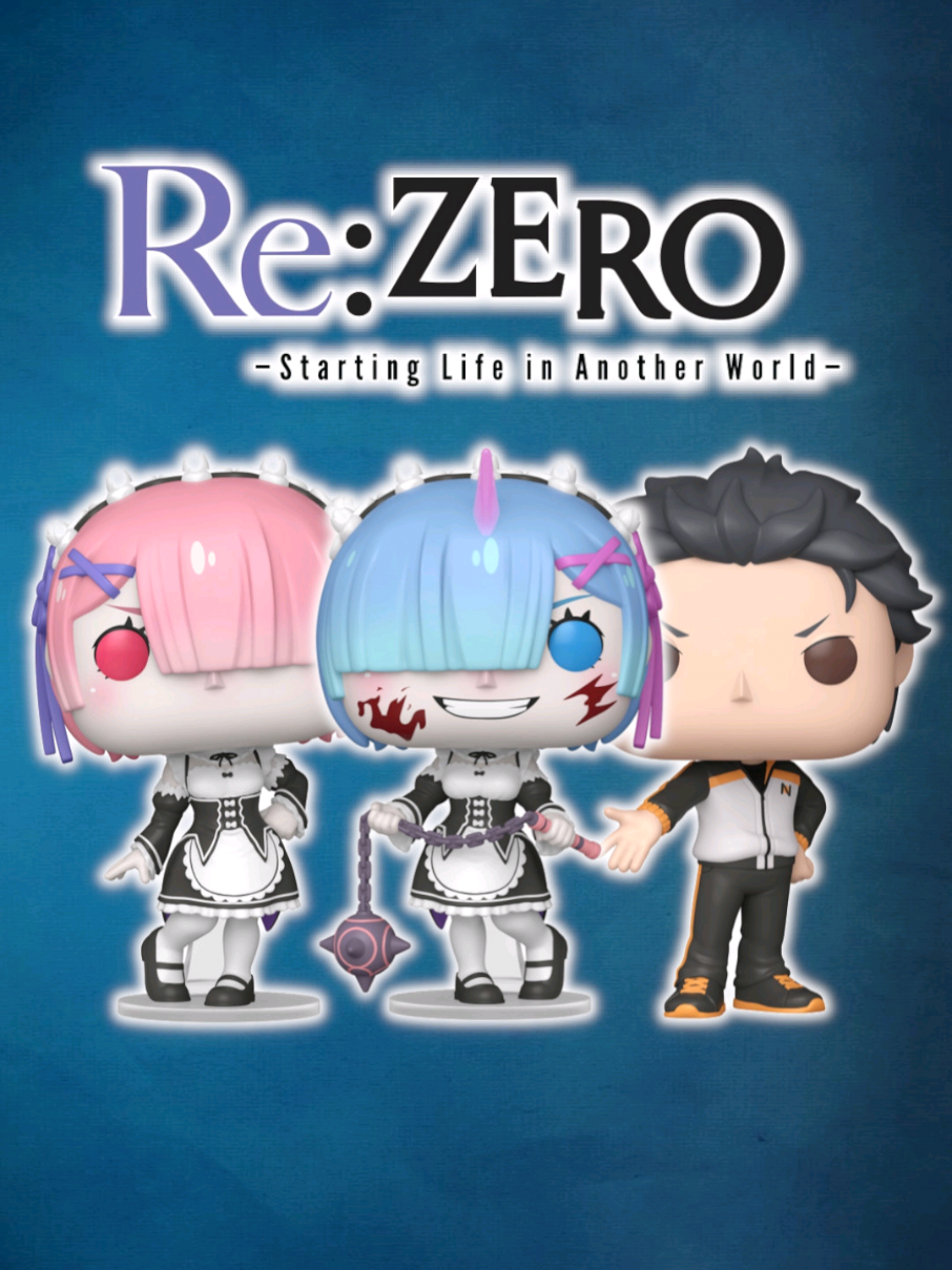 Re-Zero Anime Funko Pop First Look at Subaru, Rem, Ram and Emilia! #Rezero #anime #animetiktok #funkopop 