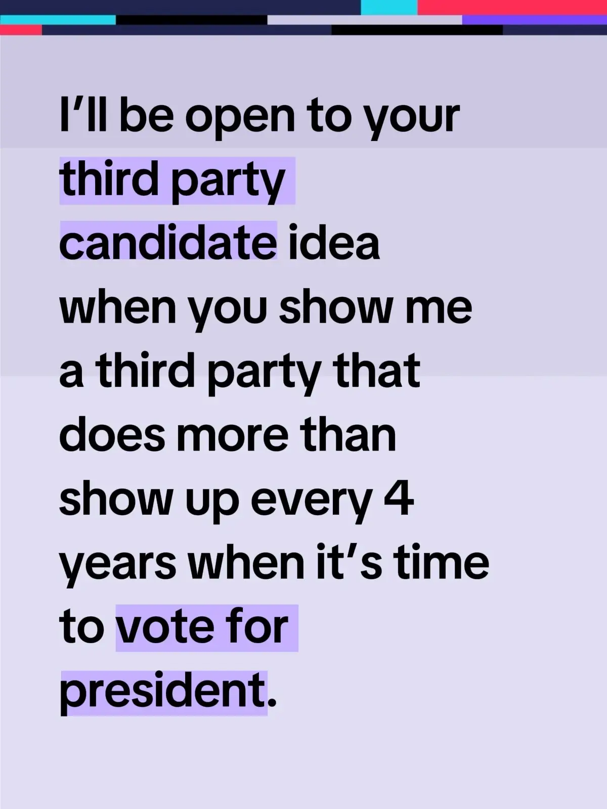 If your party isn’t working between presidential elections to elect at the state level and build a consensus then you’re not interested in changing how government works you just like being contrarian. #politics #liberals #thirdparty #conservatives #america