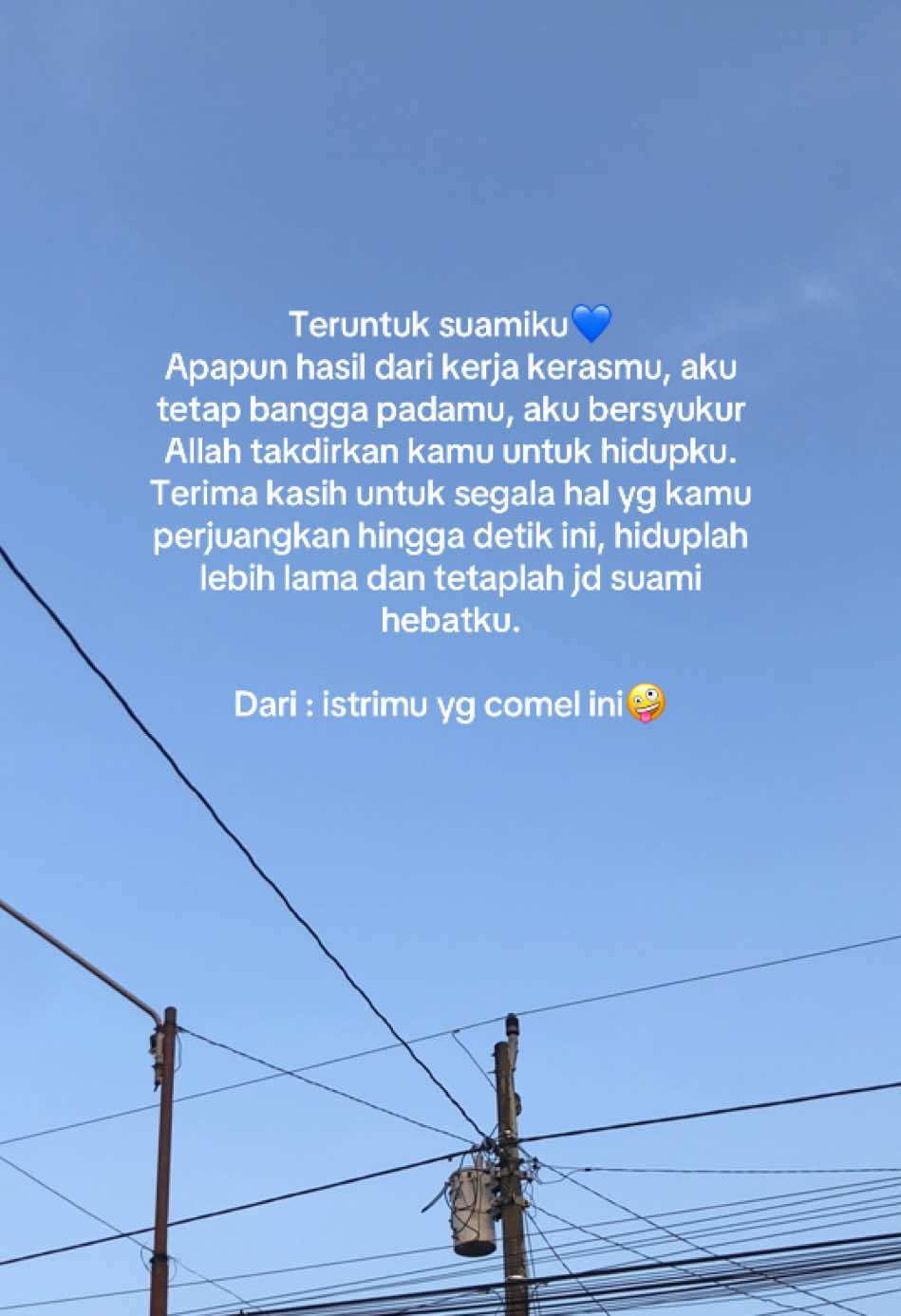 Sehat, bahagia, beruntung dan selalu dalam lindungan Allah yaa suamiku💙 #suamikusurgaku #rumahtanggabahagia #fyp #xybca #viral 