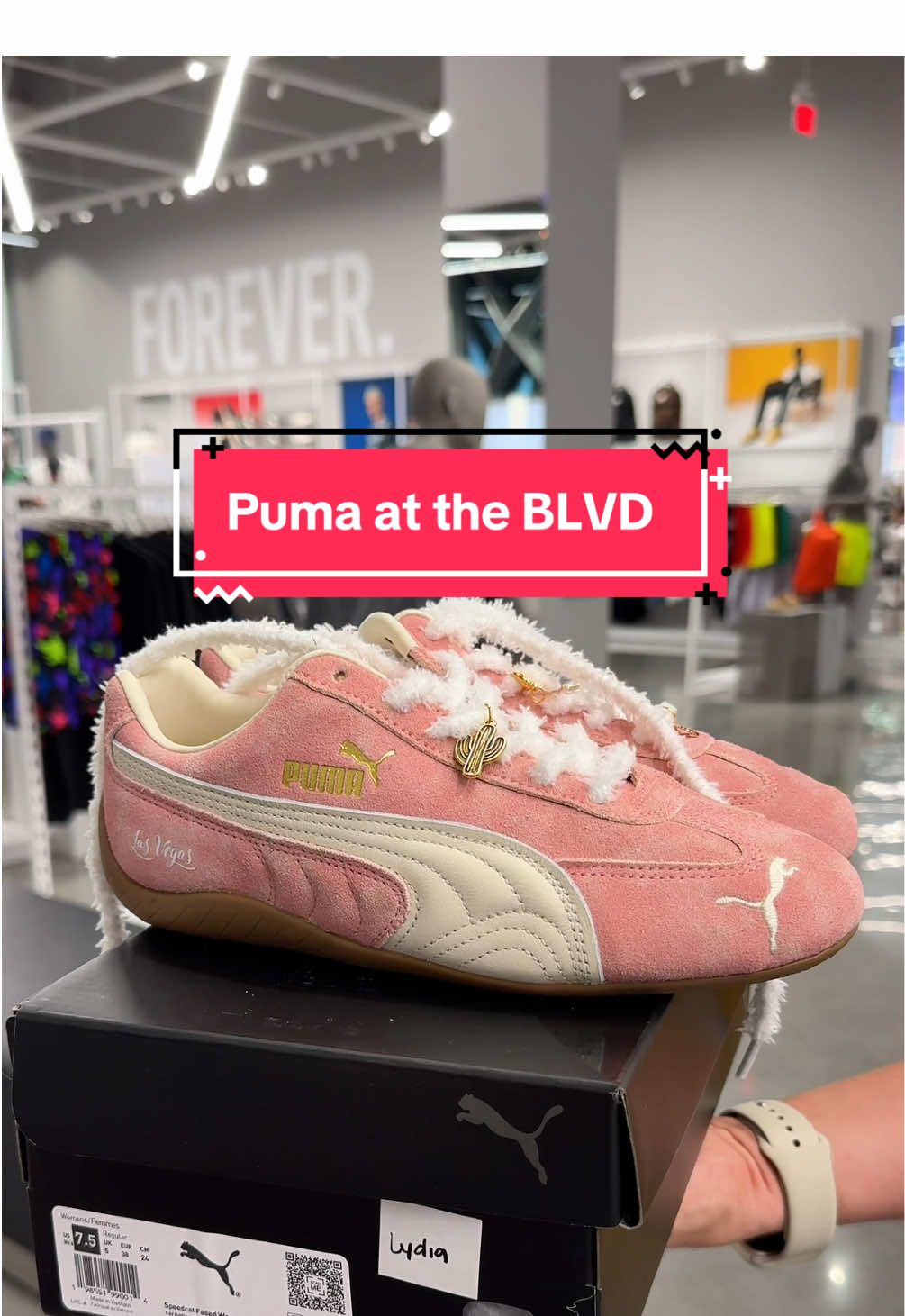 What do you think of my new shoes??  The Puma store at the BLVD is hosting all sorts of fun events like community runs, car shows, and MORE so definitely follow Puma & @BLVD Las Vegas to stay in the loop!  *This was a hosted event. The charms & laces were specific to this event only, but you can get heat pressing and other customizations done at the store daily!*  @PUMA #puma #pumashoes #vegasevents #thingstodoinvegas #vegastiktok 