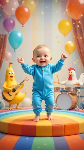 chicken banana dance 🪩🪩  #unitedstates #us #babydance #baby #chikenbanana 