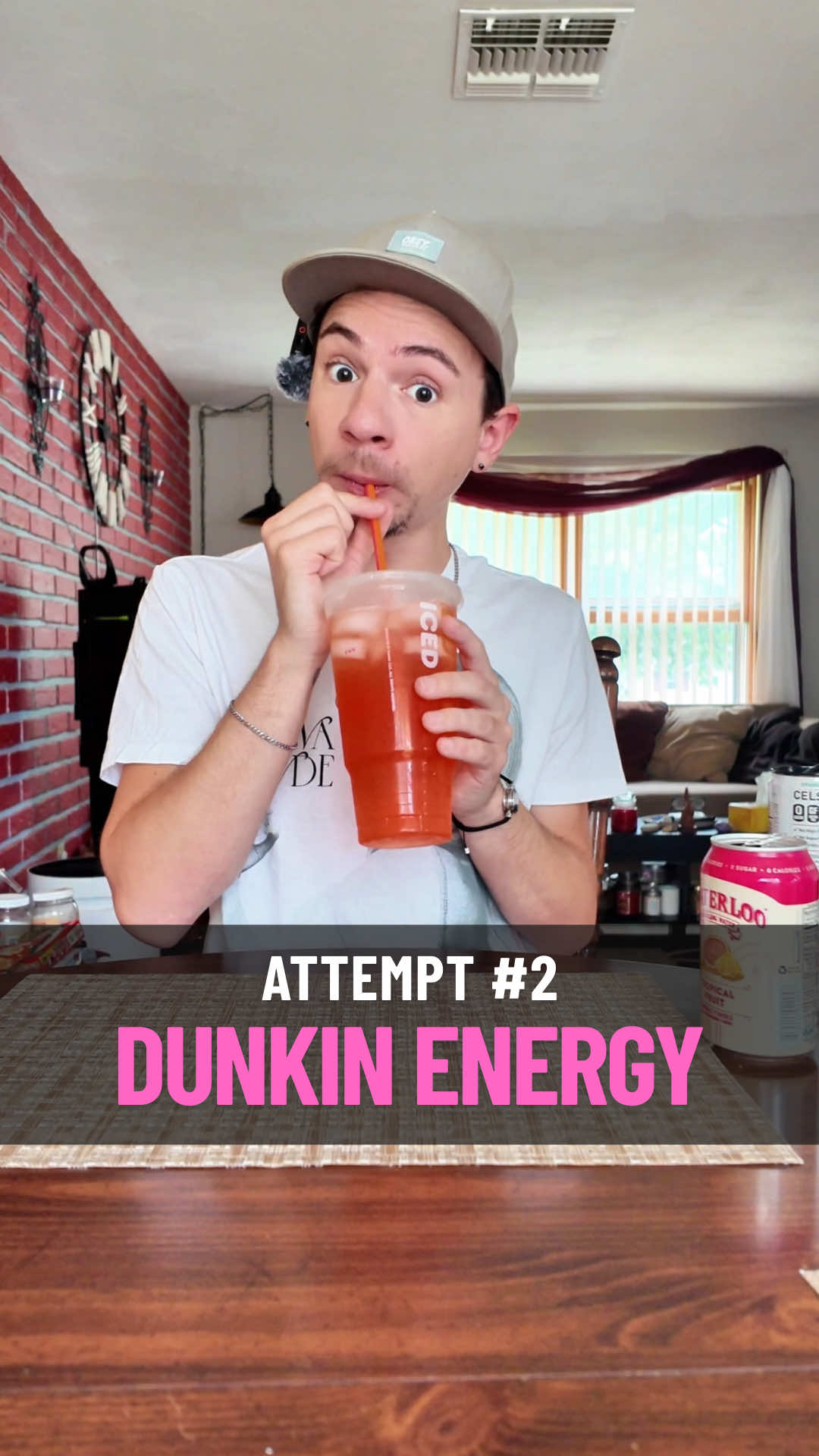 Trying to make a Dunkin energy drink and failing yet again LOL #dunkinenergy #homemadedrink 
