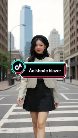 Áo khoác vest balazer nữ khuy đồng cổ tròn . Siêu đẹp #thoitrangnu #oufit #aoblazer #sieudep #nutinh 