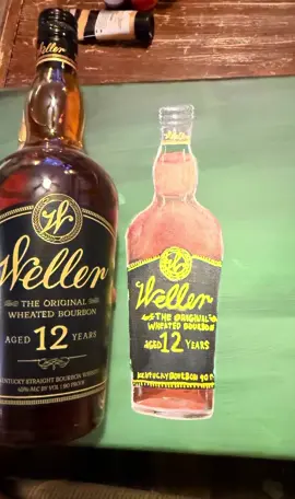 Finished the second bottle of 6 for my Weller’s project. #whiskey #whisky #bourbon #painting #hobby 