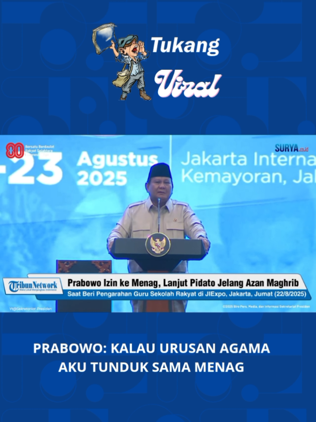 momen prabowo izin lanjutkan pidato jelang adzan maghrib. prabowo pun pamit pada Menteri Agama #prabowo  #nazaruddinumar  #menteriagama  #fyp  #pidatoprabowo 