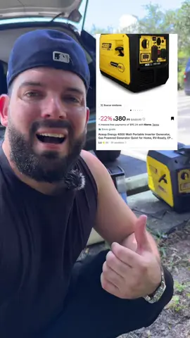 Generador inversor portatil Aceup Energy de 4000 vatios, a gasolina, silencioso para el hogar, apto para autocaravanas, cumple con la EPA - AI4000S#AceupEnergy #4000Watt #PortablelnverterGenerator, Gas #Powered Generator Quiet for Home, RV-Ready, EPA #CompliantA14000S 