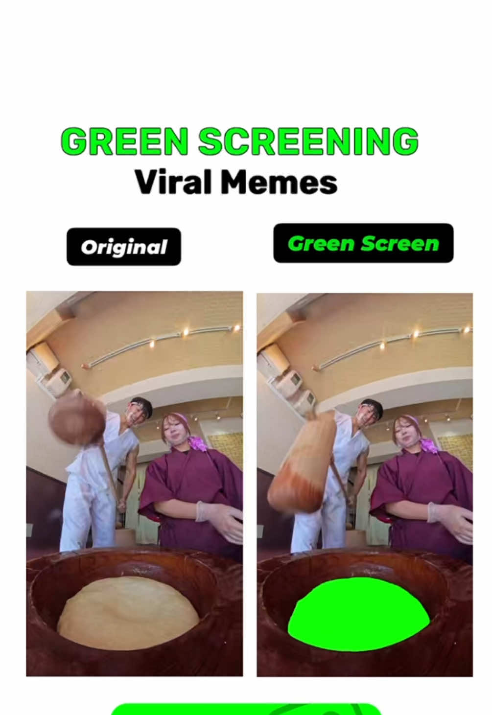 Mochi pound original vs green screen  #mochi #greenscreen #memes #memedaily #trend 