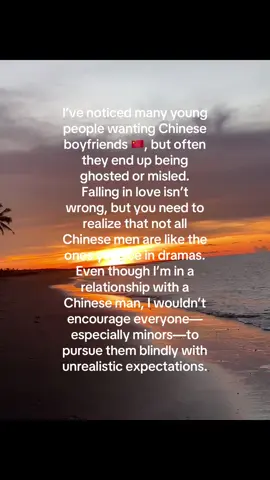 Love isn’t a drama series. Don’t chase someone just because of stereotypes—know the reality before you dive in.  #chinesebf #chineseboy #fyp #wechat #yeetalk 