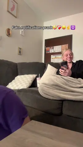 I genuinely can’t stop laughing edit: I hope everyone realizes the reason I’m laughing so hard is because of how bad the “notifications” sound not because she’s “falling for the prank”. This video is going way over some of your heads.#prank #foryou  @Emilee 