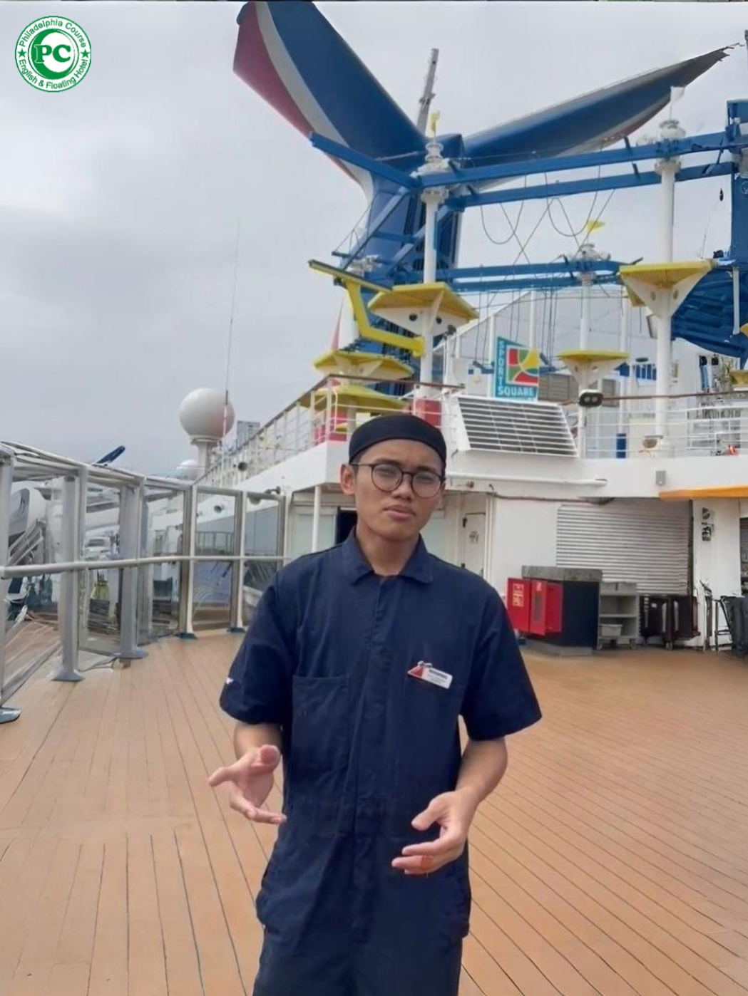 One of the Philadelphia Course students working at Carnival Cruise line  #Carnival #Carnivalcruiseline #bangkalan #rengmadureh #maduramendunia #philadelphiacourse #lewatberandafyp #bangkalanviral #kerjakapalpesiar #madurapride #pcbangkalan #fyp #bangkalanbektonahongghe