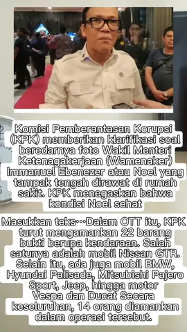 Viral Foto Wamen Noel Dirawat di RS, KPK Bantah #beritaviral #viral #WamenNoel