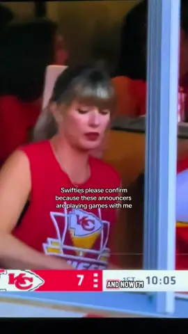 Like I’m pretty confident this is my girl Taylor but these announcers have me second guessing #taylorswift #swifttok #chiefs #taylornation #traviskelce 