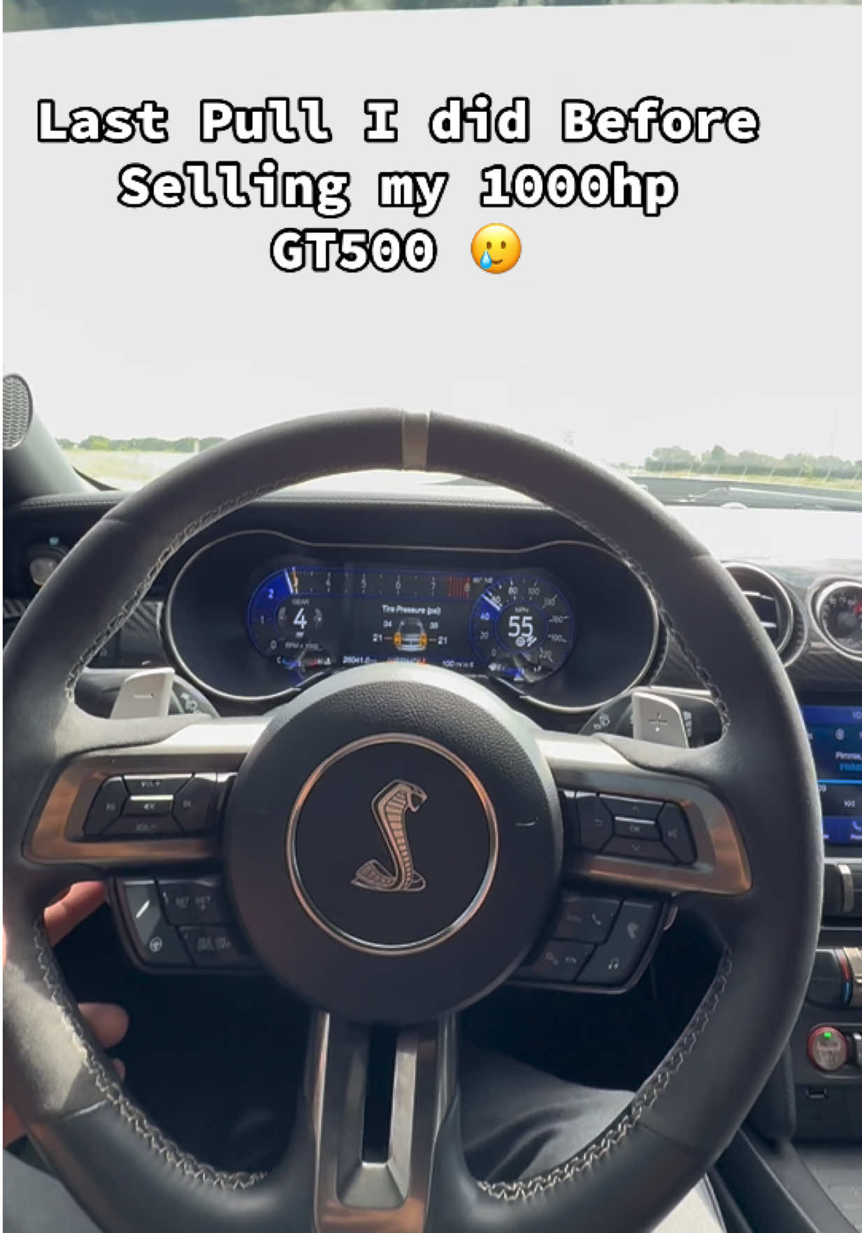 My last pull in my GT500 before selling it 😭 Man such an Awesome Platform & Reliable 💪🏽 True Street Motorsports built  #shelby #gt500 #cobra #mustangsoftiktok #pullup 