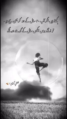 یعنی اس میں ایک نصیحت دی جا رہی ہے کہ عمر بڑھنے سے عقل یا شعور خودبخود نہیں بڑھتا۔ اگر آپ بیس سال کے ہو کر بھی غیر سنجیدہ یا ناپختہ سوچ رکھتے ہیں، تو اگلے سال صرف عمر میں ایک سال کا اضافہ ہوگا لیکن ذہنی پختگی نہیں آئے گی۔