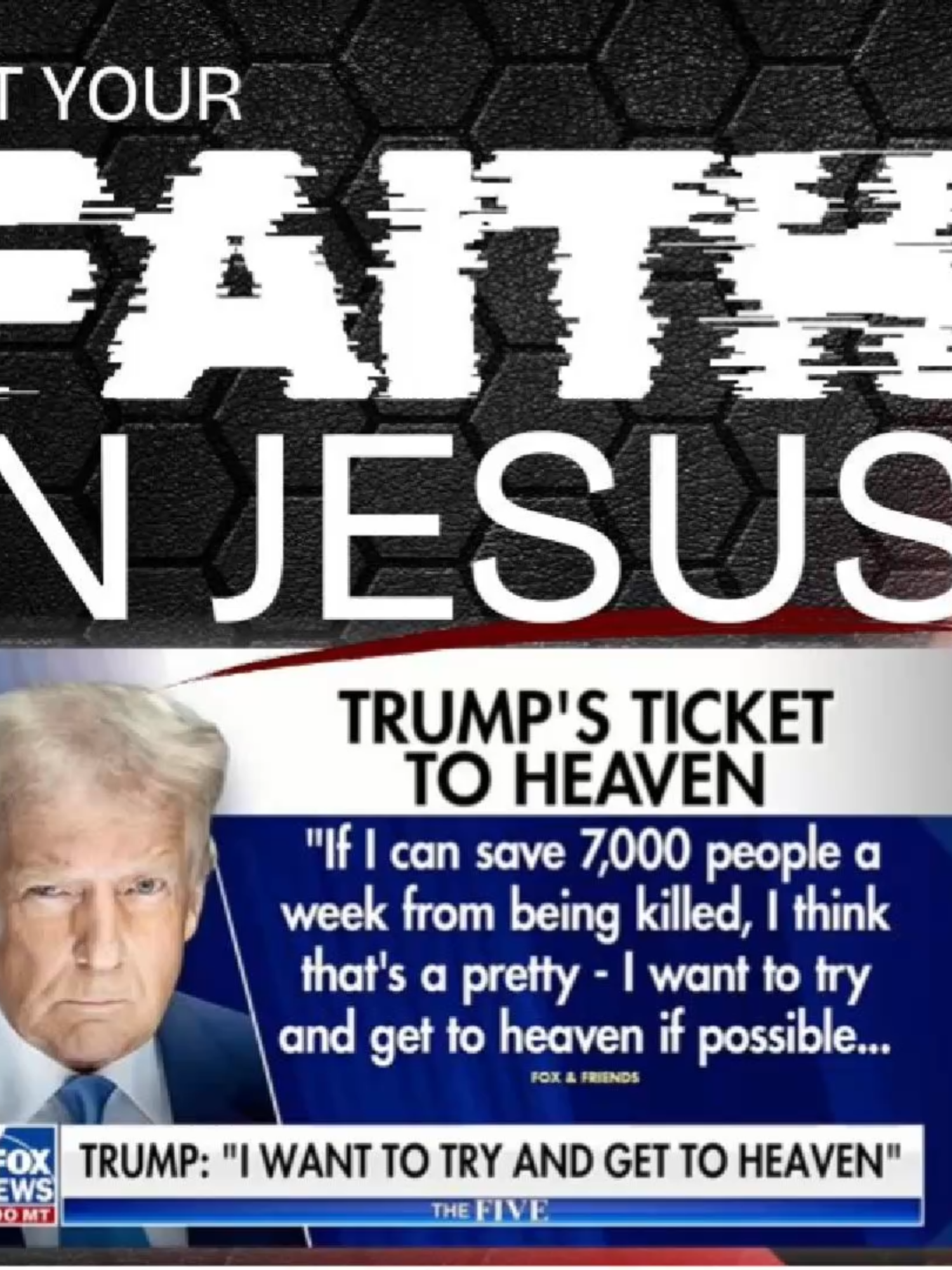 Even saving lives can’t save our souls. Heaven isn’t earned by good works—it’s received through faith in Jesus. That invitation is for all of us, and love him or hate him, our President is included.  #FaithInJesus #GraceNotWorks #PlainEnglish #Trump #PresidentoftheUnitedStates #BibleStudy