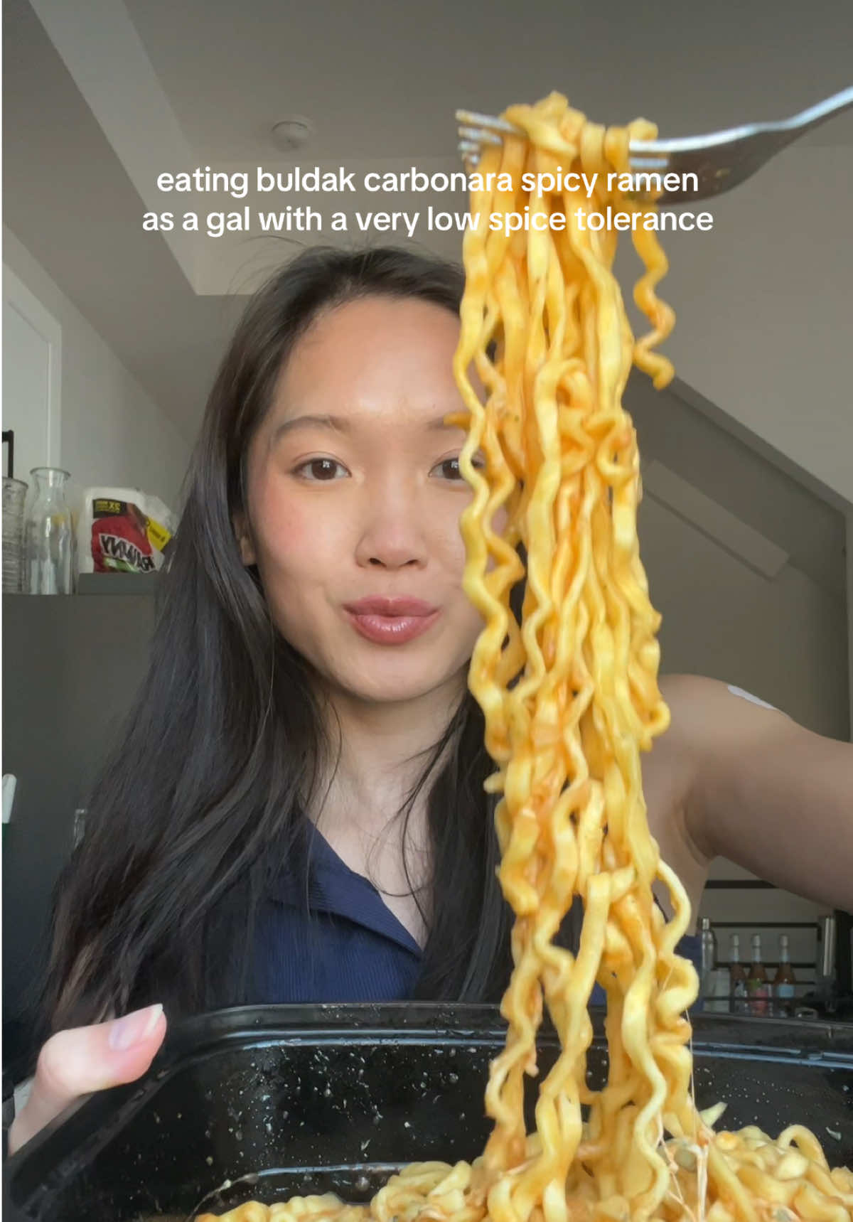 … i ate every single pack in this household💀 .. in A WEEK AND A HALF #20something #buldak #ramen #spicynoodles #eatingsounds 