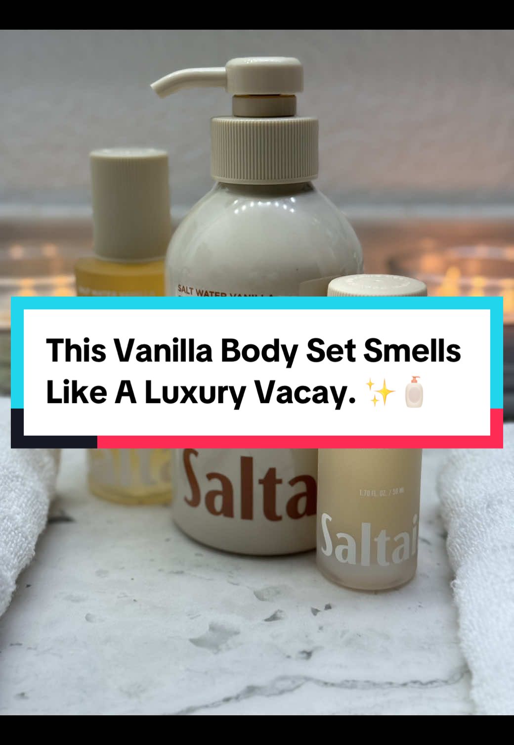 Smell like summer all year & Saltair Salt Water Vanilla Body Care Set includes a renewing body wash + nourishing body oil for soft, glowing skin & a warm beachy vanilla scent. Trending Women's Fragrance Must Haves & Body Care Essentials. #VanillaScent #BodyCareRoutine #GlowingSkin #FragranceTok #saltair @Saltair Body 