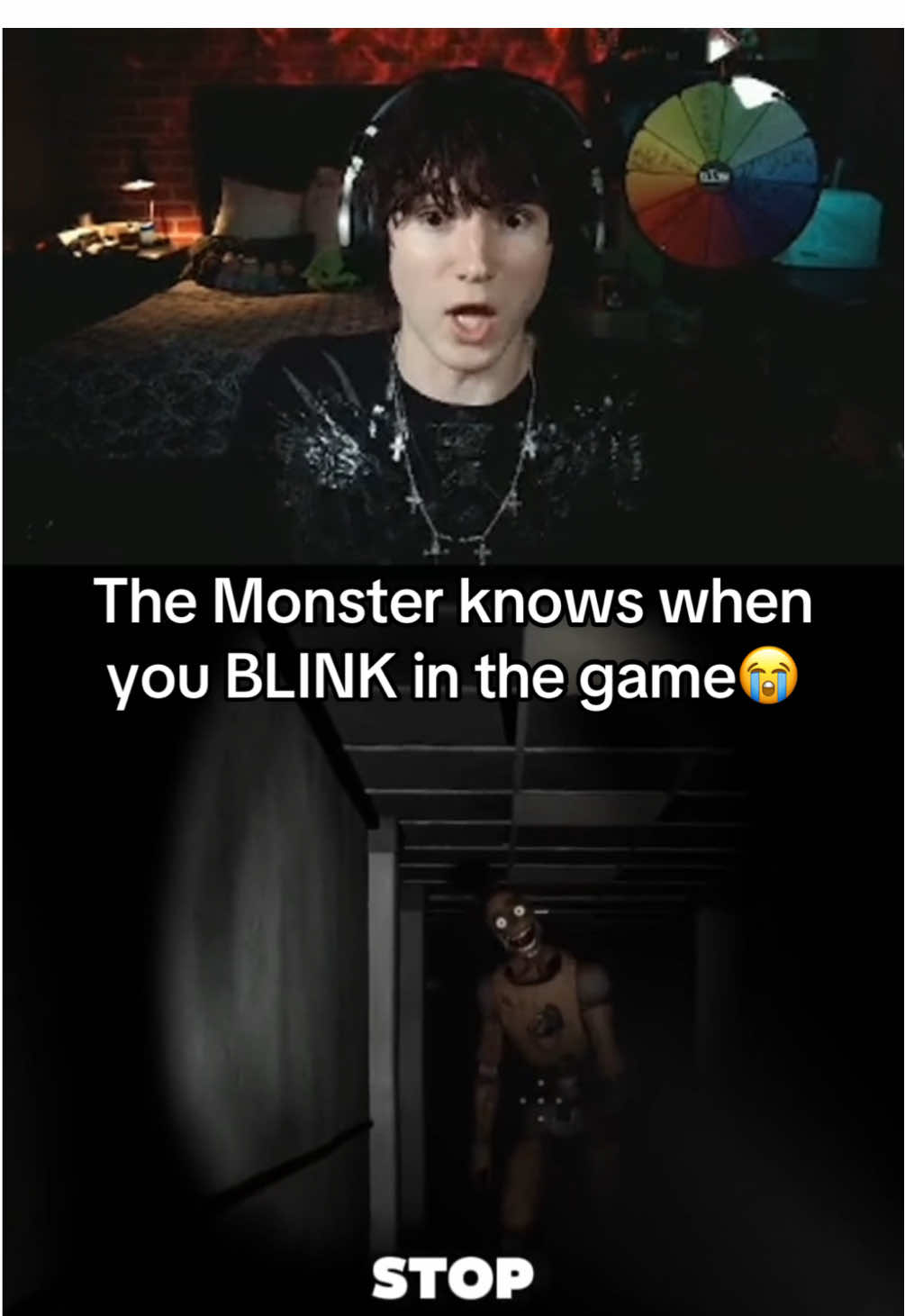 the monster sees you through the camera😭 #foryoupage #horrorgaming #horrorgame #scarygame #streamer 
