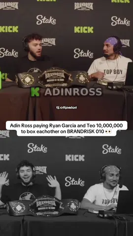 Adin Ross paying Ryan Garcia and Teo 10,000,000 to box eachother on BRANDRISK 010 👀 