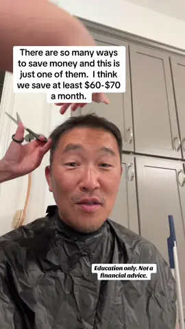 Just one of many money saving ideas so you have more money to save and invest and let your hard-earned money work hard for you.  #creatorsearchinsights #moneysavingtips #learntoinvest #haircutathome 