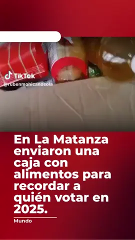 🗳️📦 En La Matanza enviaron una caja con alimentos como recordatorio de a quién votar en las Elecciones 2025. Una polémica que generó indignación en redes. #Elecciones2025 #Política #LaMatanza #Noticias