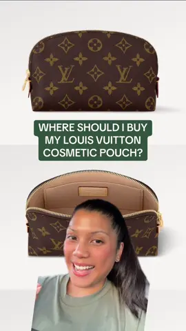 I’m gonna buy one, it’s just a matter of where 🤣🤣 it’s going to be perfect for my no-makeup makeup look products!! #louisvuitton #cosmeticpouch #hmm #greenscreen 