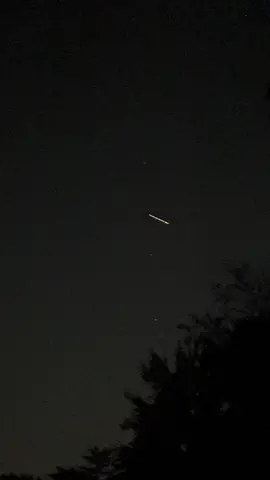 We were watching a looong stream of Starlinks pass by when we saw this!  A fresh Starlink satellite train, likely from a recent launch, before they spread apart into less noticeable individual satellites. Certainly a neat catch. #starlinksatellites #neat #space 