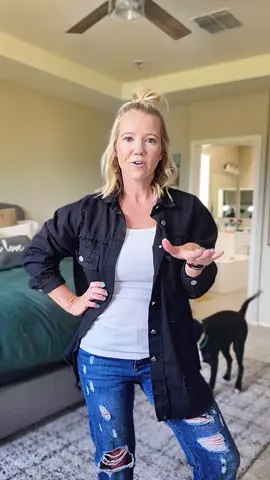 ✨ Fringe + Confidence = Cool Mom Energy. ✨ This black wash denim jacket isn’t just an outfit — it’s a vibe. The ripped edges + tassel details take you from carpool to cocktails without missing a beat. 🖤 Whether you throw it over leggings, jeans, or a dress, it screams “effortless but still THAT mom.” Because let’s be real… cool moms don’t follow fashion rules, we make them. 💃#MomStyle  #MomLife   #MomsofTikTok #CoolMomVibes   #FashionMom 