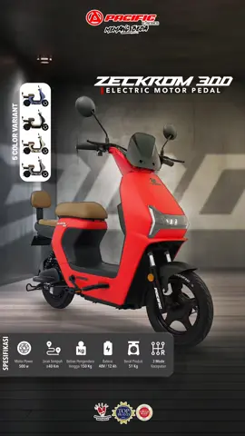 Saatnya melaju lebih percaya diri bareng Pacific Zeckrom 300, motor listrik pedal yang stylish, tangguh, dan siap nemenin setiap perjalananmu. Desain modern, pilihan warna kece, dan performa yang bisa diandalkan bikin aktivitas harian makin seru tanpa ribet isi bensin. Pilih gaya ramah lingkungan, pilih Zeckrom 300 sekarang juga. #PacificESeries #Zeckrom300 #SepedaListrik #MotorListrik #ElectricBike    👉 Cek info lengkap dan dapatkan Zeckrom 300 di toko resmi Pacific E-Series sekarang.