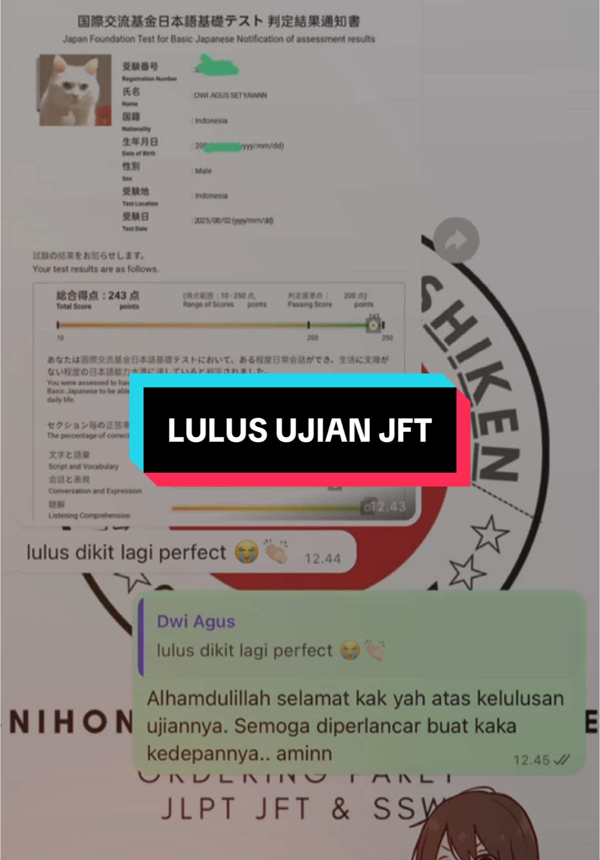 “Mau lulus JFT A2 2025? Kami punya soal latihan super mirip aslinya!🔥” Siap-siap ujian dengan soal simulasi yang sesuai pola & level JFT 2025 ✨ 💡 Latihan Reading, Listening, Grammar 📈 Tingkatkan peluang lulus 95% #jft2025 #ujianjepang #kerjajepang #ssw #soaljft #soalssw #simulasiujian #belajarbahasajepang #n4 #a2 #jftlulus 