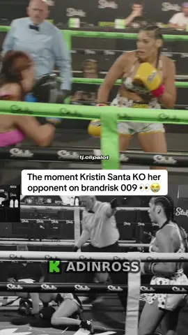 The moment Kristin Santa KO her opponent on brandrisk 009 👀😭 #adinross 