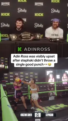 Adin Ross was visibly upset after stephski didn’t throw a single good punch 👀😭  #adinross 