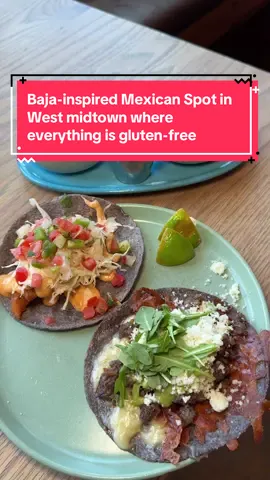 A whole Mexican restaurant in West Midtown where everything is gluten-free? Yes, even the tacos, quesadillas & sizzling fajitas 🤯 We tried it all: mocktails, loaded fries, award-winning Baja fish tacos, and ended with coconut dulce de leche ice cream. The natural light makes it perfect for a weekday lunch, but I can already see this spot becoming a fall date night fave 🍂🎶 (easy parking right in front too 👌) Who’s down to catch their live sax on a Thursday with me next time? Thank you for inviting me: @Michael Erickson @Chicheria Mexican Kitchen  #baja #glutenfree #midtownatlanta #atlantarestaurants #mexicanfood 
