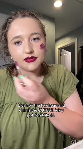so much more proportionate. #blush #purpleblush #2025makeup #2025makeutrends #trendingmakeup 