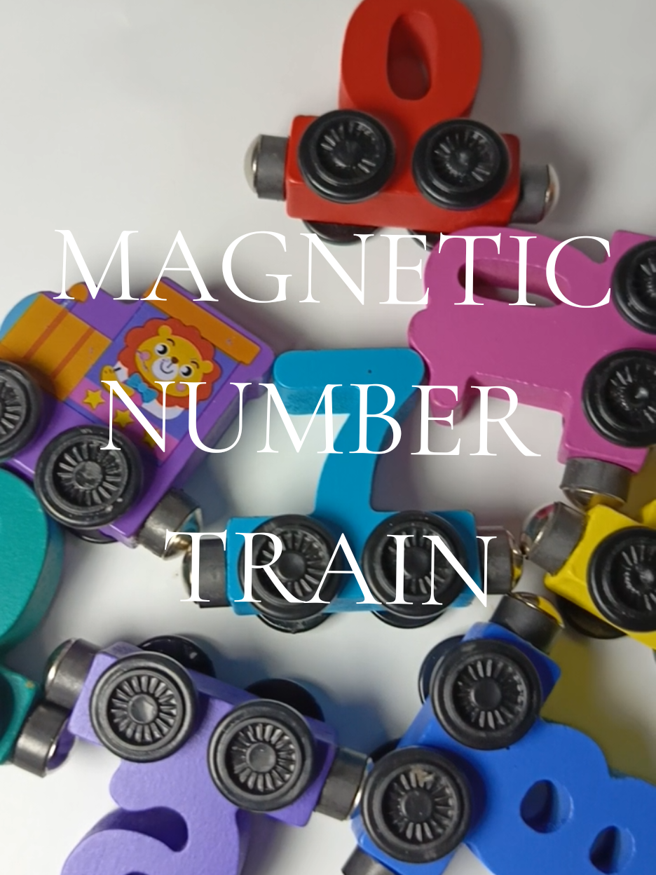 make fun and learn numbers and colors with these magnetic number train super educational perfect toys for your toddlers😊 #magneticnumberstrain  #magnetictrain  #kidstoys  #educationaltoy 