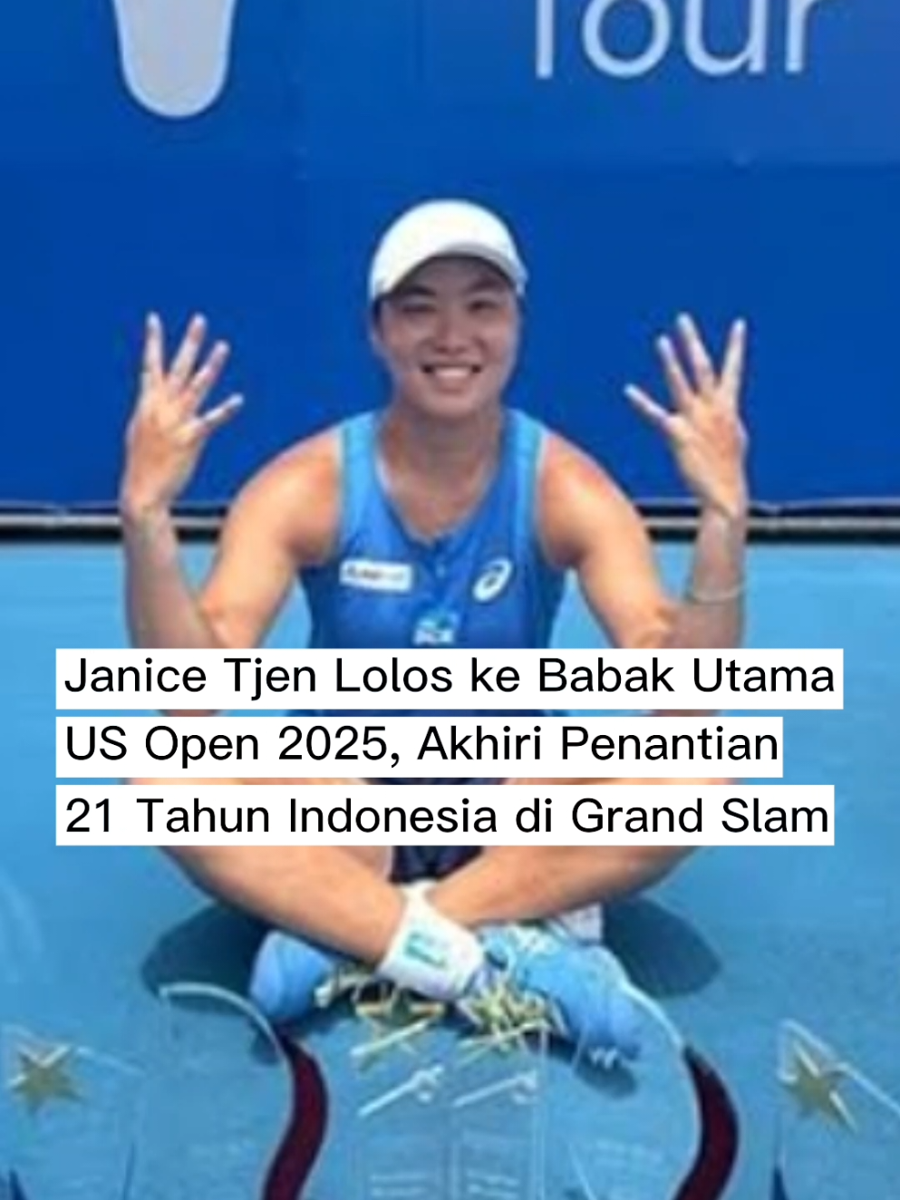 Kabar membanggakan datang dari dunia tenis Indonesia. Janice Tjen Lolos ke Babak Utama US Open 2025, Akhiri Penantian 21 Tahun Indonesia di Grand Slam https://www.viva.co.id/sport/1844633-janice-tjen-lolos-ke-babak-utama-us-open-2025-akhiri-penantian-21-tahun-indonesia-di-grand-slam?page=all  