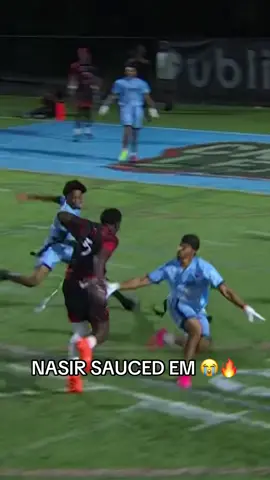 NASIR IS INSANE BRO 😭🤯 @Creator League #football #creatorleague #flagfootball 