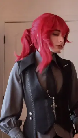 this just feels like thier vibe. Diluc is always so serious and kaeya is the type to keep cracking jokes. #diluc #cosplay #diluccosplay #mlm #cosplayer 