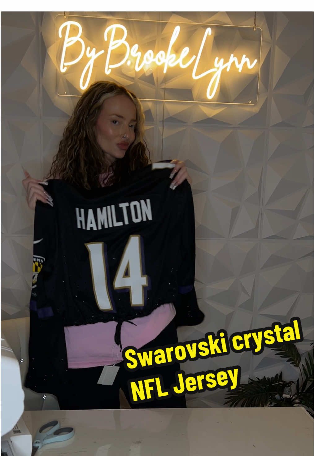 Replying to @sexymama71 DM me on IG @shop_crystalz to order yours 🥰 #fashiondesigner #nfljersey #customjersey #gamedayfit #reworkedfashion 