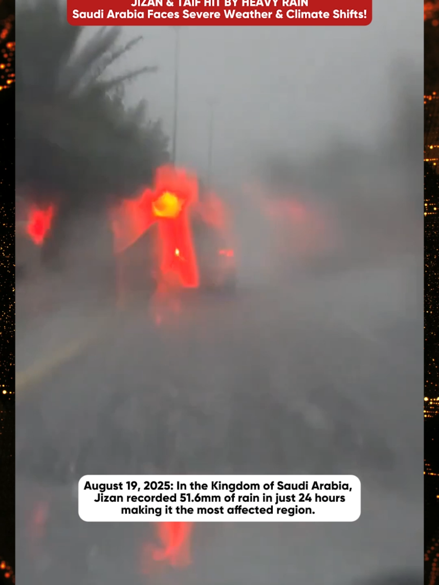 On August 19, 2025, southern Saudi Arabia—particularly Al-Darb in Jazan Province—was struck by intense and sudden flooding following unusually heavy rainfall in an otherwise arid region. Torrential rains transformed dry riverbeds into raging flash floods, inundating streets and homes and overwhelming local vulnerability to extreme weather. Visuals shared on social platforms show Al-Darb streets submerged under fast-moving water, with residents caught off guard by the speed and force of the floodwaters (Social media footage from August 19). The Civil Defense and meteorological authorities had already issued warnings for heavy rain, hail, and flash-flood risks two days earlier, emphasizing that rising water levels in wadis could pose serious dangers even in desert landscapes . This event illustrates the growing trend of flash floods impacting regions unaccustomed to heavy rainfall, highlighting the urgent need for urban planning, improved drainage, and disaster preparedness—even in climates typically defined by aridity. #SaudiFlashFlood #JazanFlood2025 #ExtremeWeather #FlashFloodRisk #ClimatePreparedness